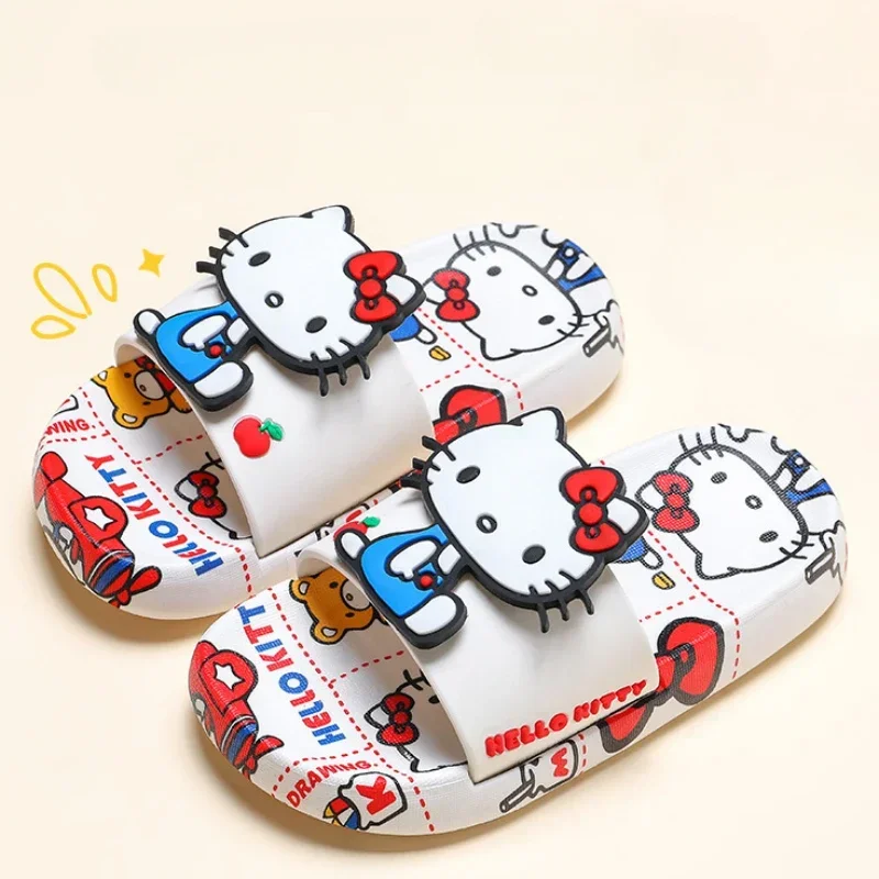 Sanrio Hello Kitty scarpe Kuromi Melody Cinnamoroll Summer Girls Indoor Bath antiscivolo Baby Home pantofole per ragazzi scarpe da giardino per