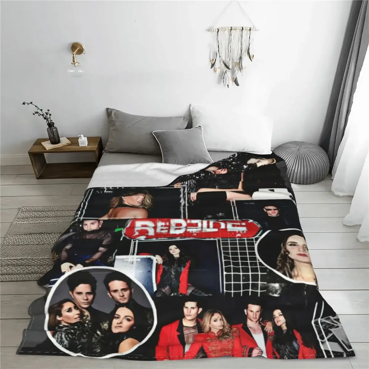 Rebelde Mexican Collage Fuzzy Blankets RBD Customized Throw Blankets for Home Hotel Sofa 125*100cm Bedspreads