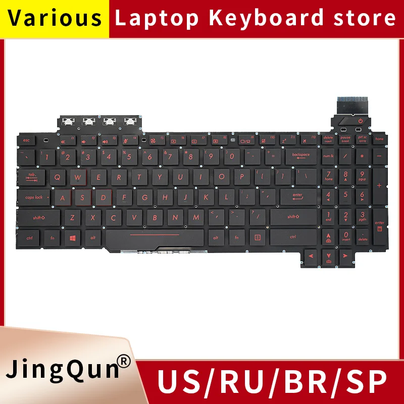New US/Russian Keyboard For ASUS ROG FX503 FX503V FX503VM FX503VD FX63 FX63V FX63VD ZX63V With Backlit RU Backlight
