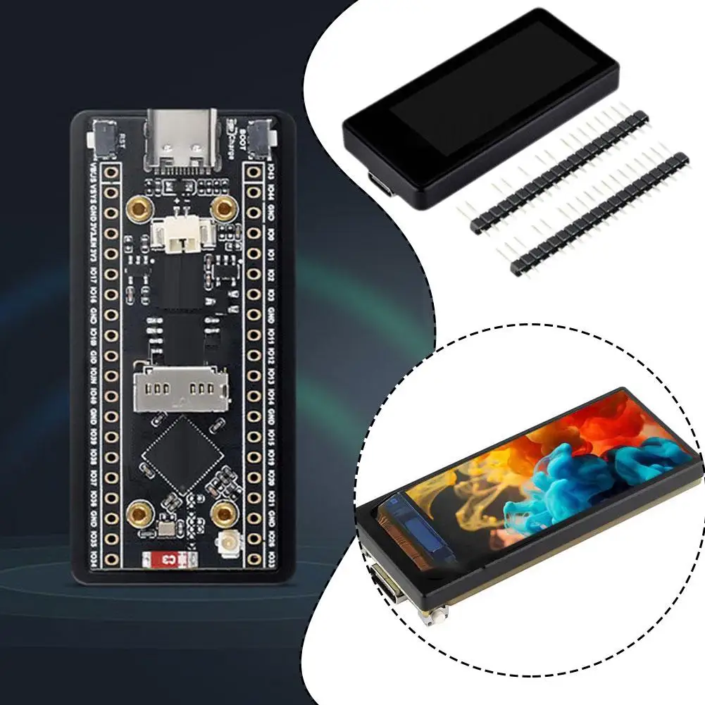 For ESP32 S3 Development Board 1.91-inch AMOLED Display Touch SD Slot 6-axis Sensor Compatible With 