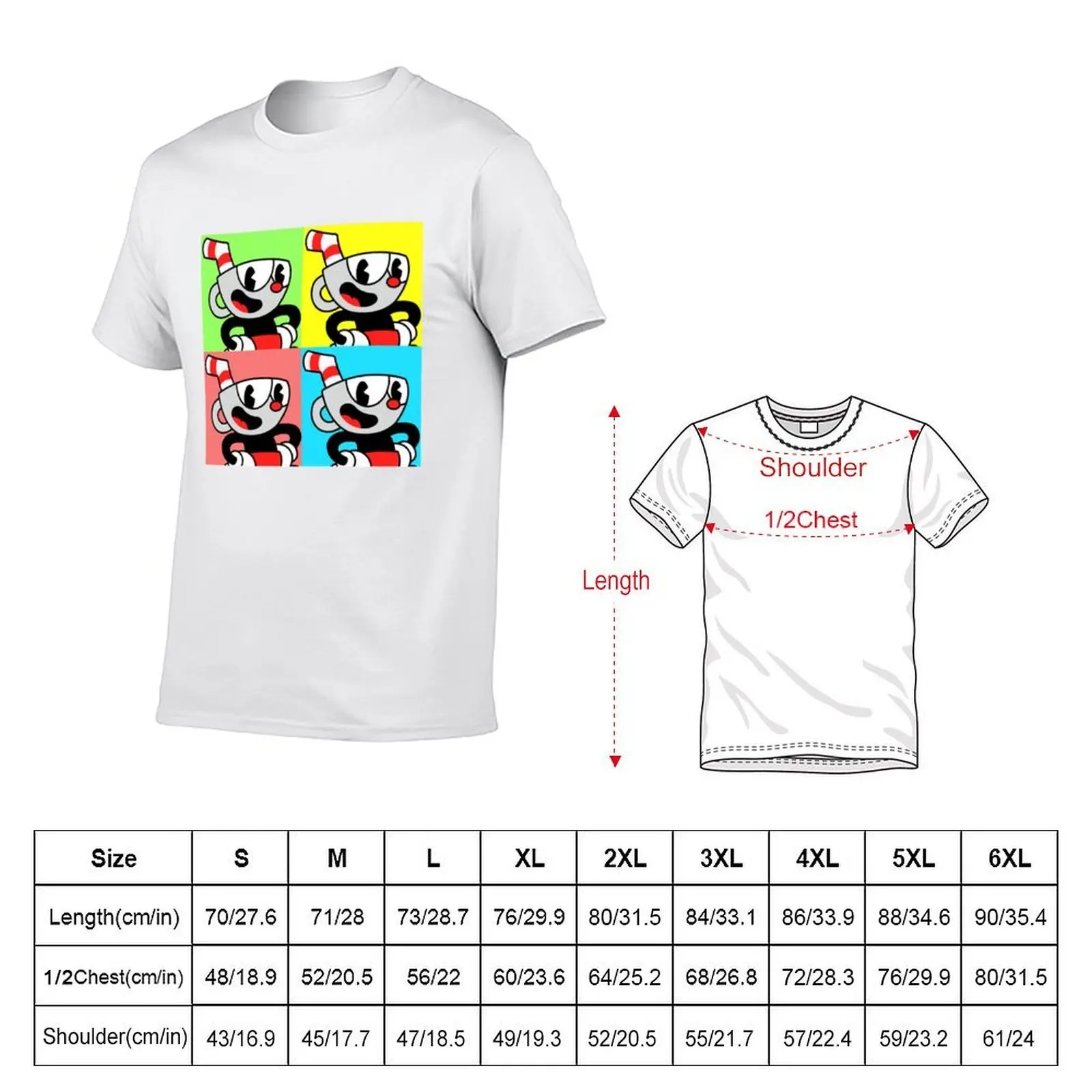Retro Cuphead Videogame T-Shirt shirts graphic tees baggy shirts t shirts for men graphic