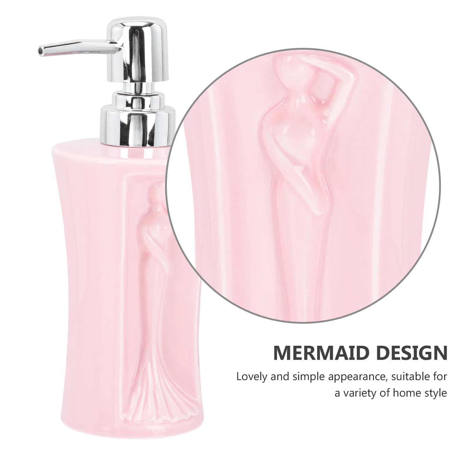 1Pcs Ceramic Refillable Press Pump Bottle Large Capacity Shampoo Lotion Soap Dispenser for Bathroom Kitchen Soap Liquid Bottle