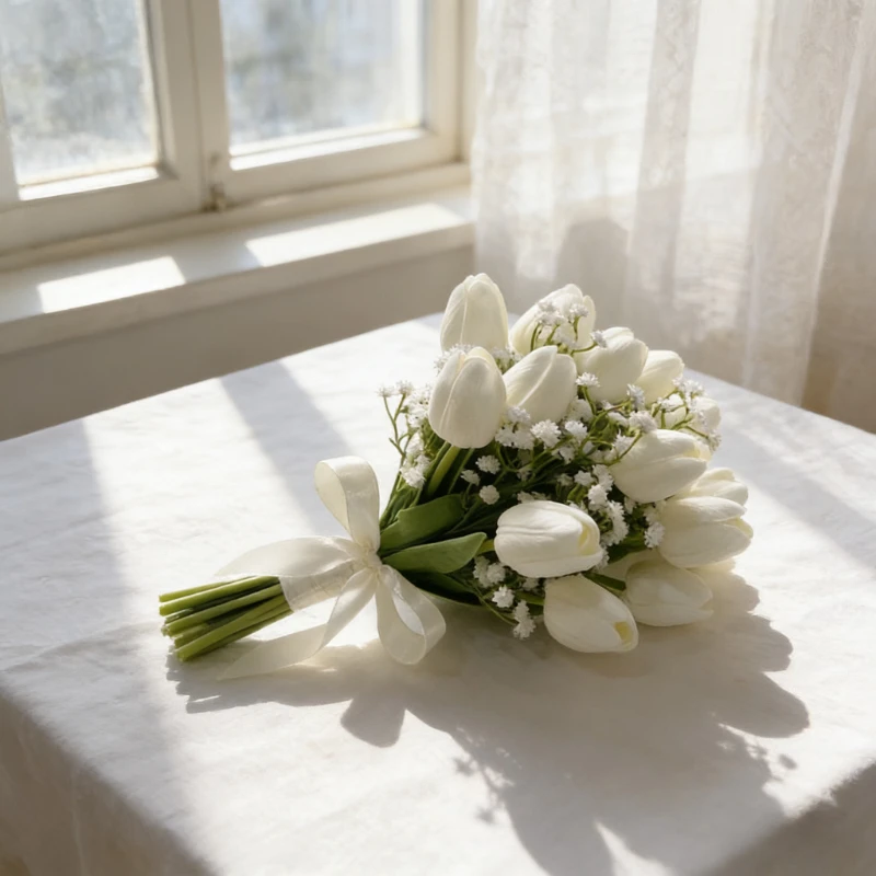 White Calla Lily Bridal Holding Flower Bouquet Wedding Bouquet Wedding Artificial  Bridesmaid Wedding Flowers Bridal Accessories image 6