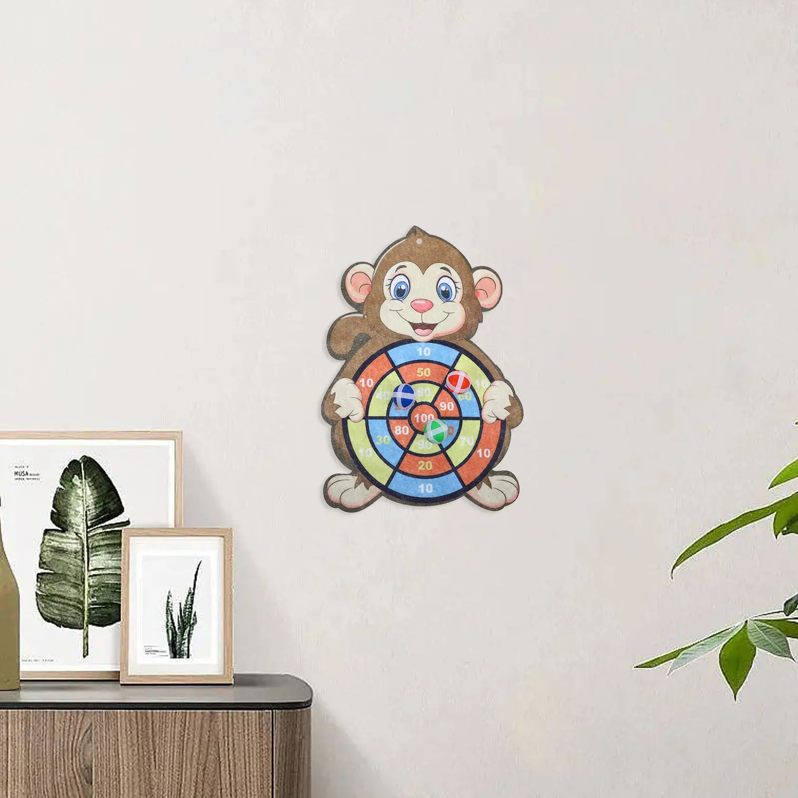 

1Set Sticky Ball Board Cartoon Style Dart Game Kids Party Favor Indoor Interactive Game Set Sticky Ball Board for Kids