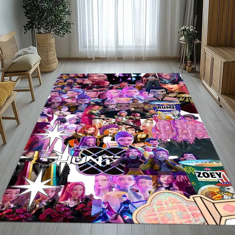 D-Derpy Tiger KPop Group Cartoon Soft Non-Slip Area Rug for Living Room,Bedroom Playroom Carpet Mat for Sofa,Home Decor