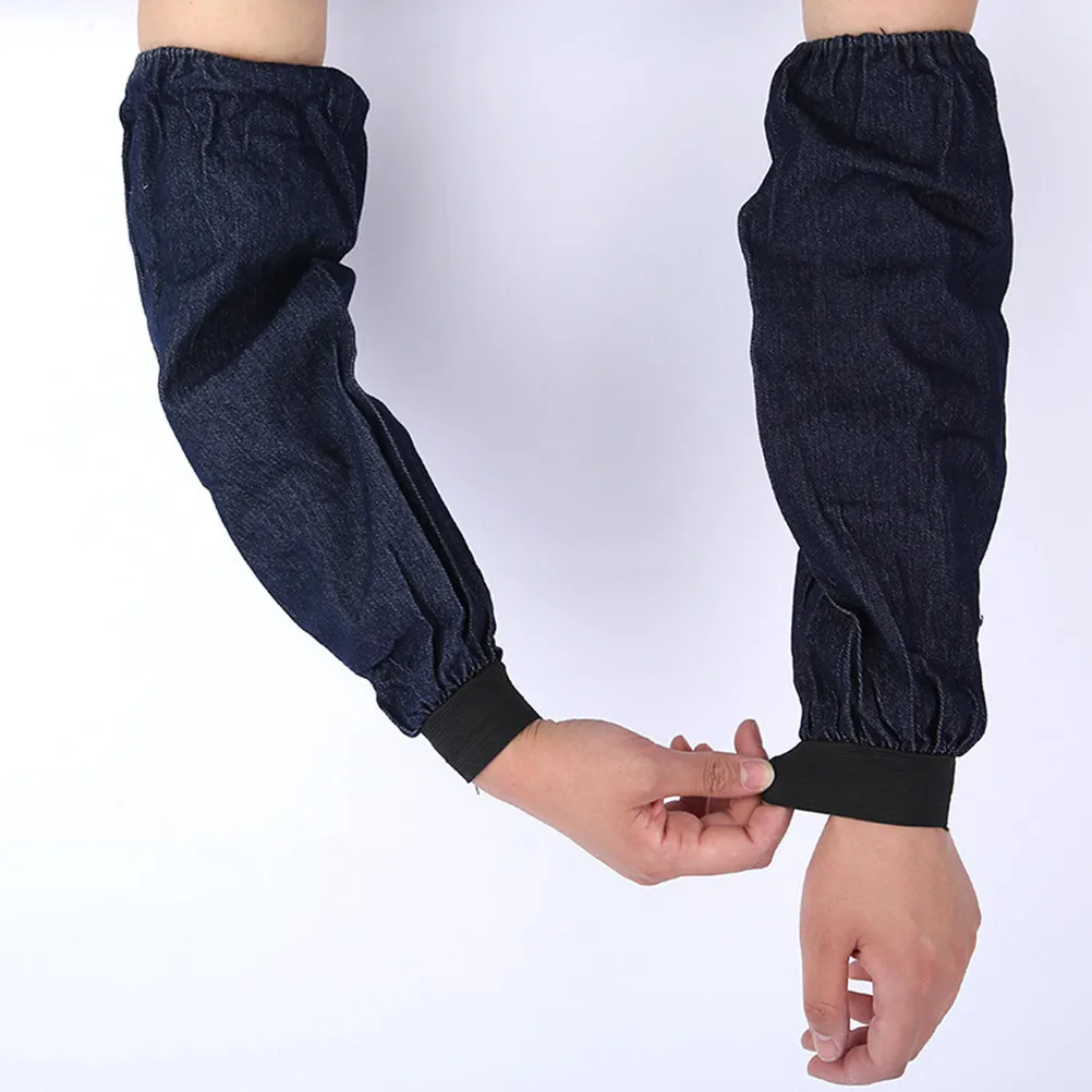 

5 пар премиальных джинсовых нарукавников: водонепроницаемые, маслостойкие, многоразовые рукава-накладки для кухни, дома, офиса, фабрики