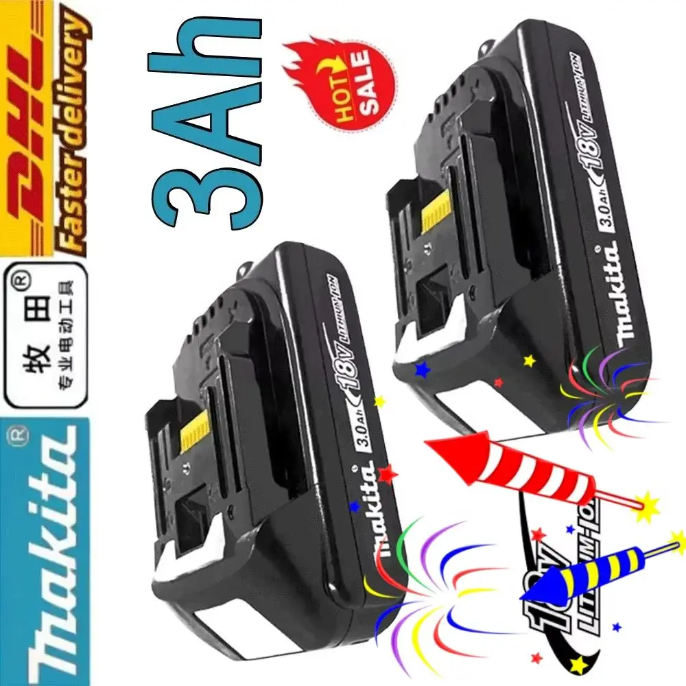 

100% original Makita 18V 3Ah Rechargeable Battery For Makita BL1830 BL1830B BL1840 BL1840B BL1850 BL1850B Power Tools Battery