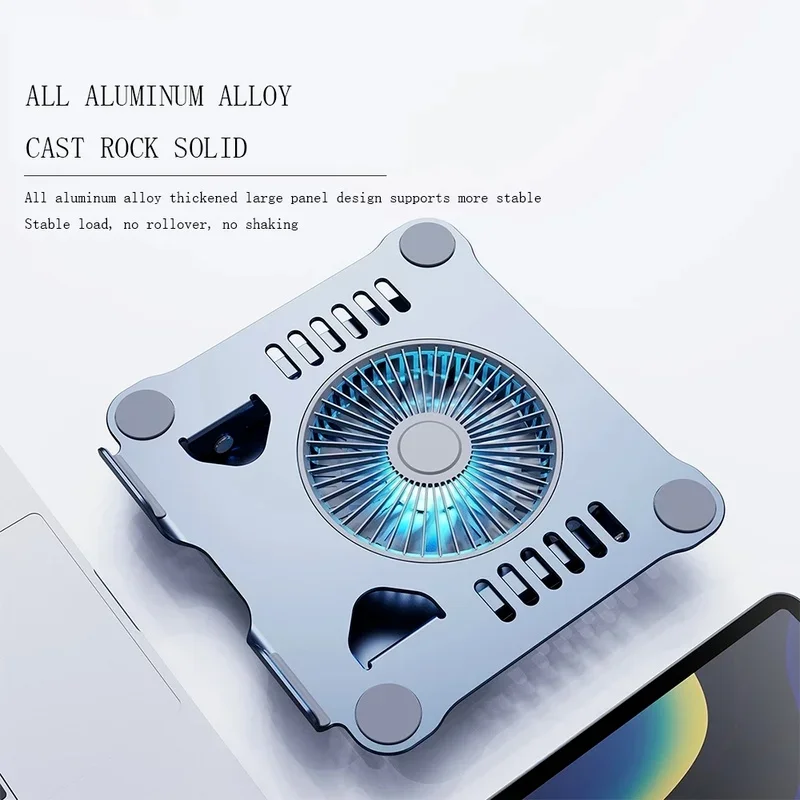 Aluminum Laptop Stand Cooling Fan Holder for iPad Tablet Bracket IPad Notebook Holder Support Macbook Gaming Laptop Accessories