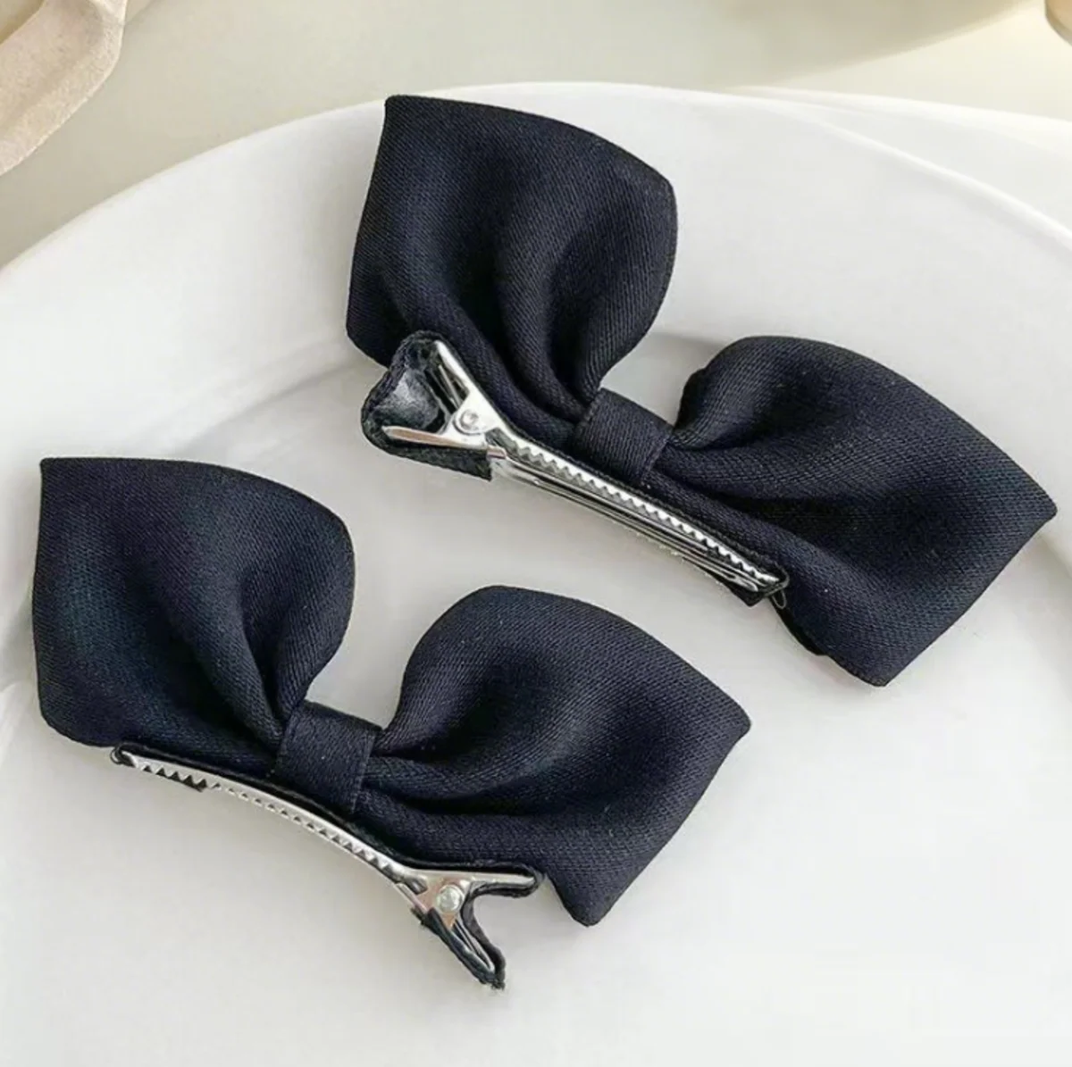 2 قطعة ثلاثية الأبعاد النسيج Bowknot مقاطع الشعر للطفل الفتيات الأميرة الأساسية تكدرت الجانب المشابك غير سامة لطيف إكسسورات شعر الأطفال