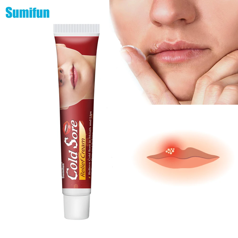 

20G Sumifun Cold Sores Lip Cheilitis Treatment Cream Herpes Antibacterial Ointment Chapped Lips Wrinkles Rehydration Health Care