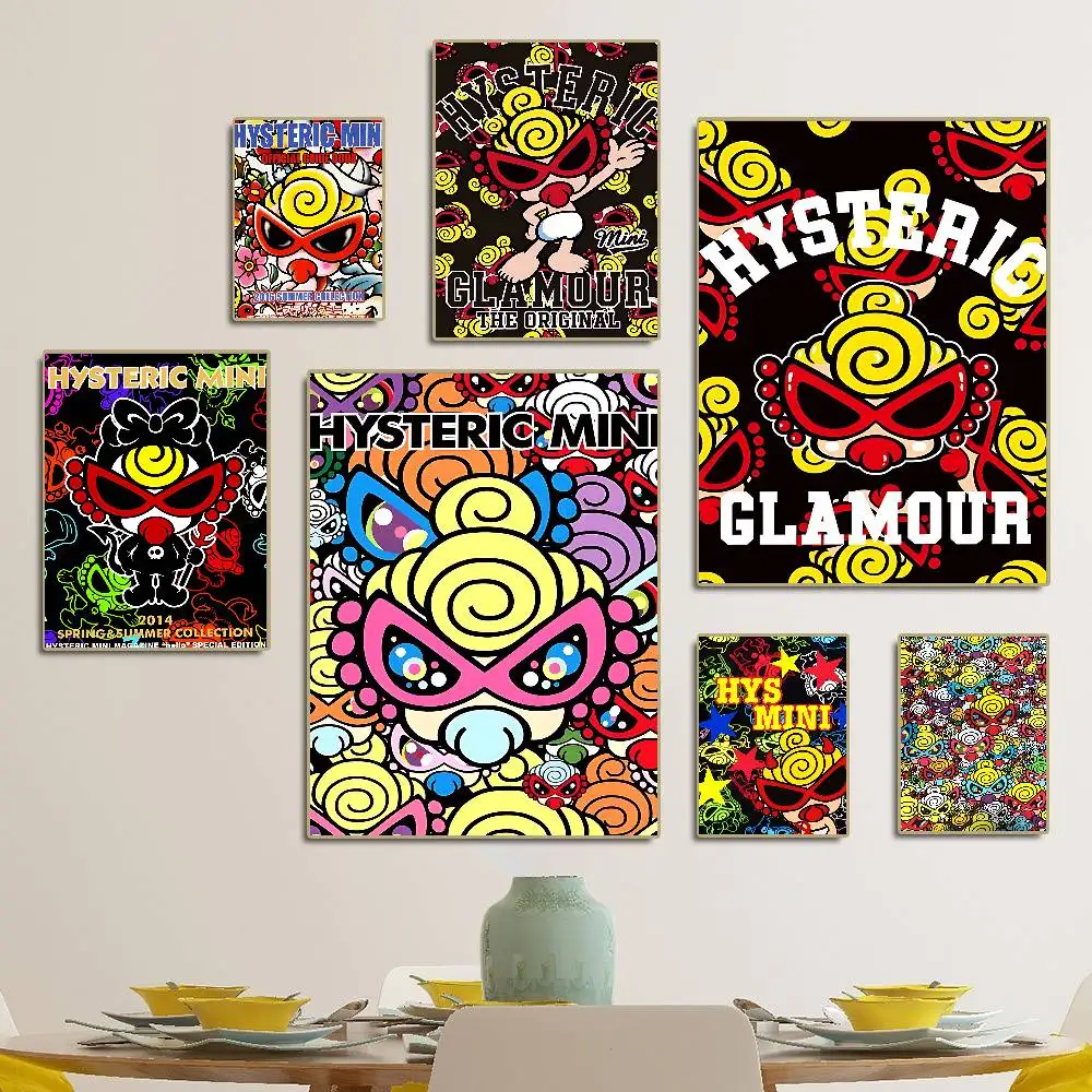 Japan Fashion Hysteric Mini Self-adhesive Art Poster Whitepaper Prints Posters Artwork Home Decor