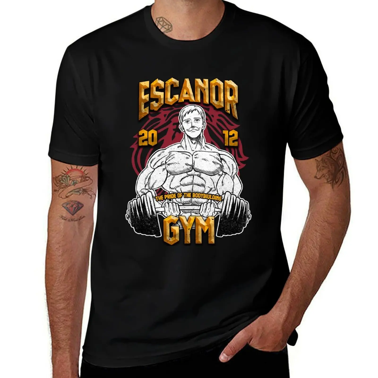 

Escanor Gym T-Shirt t shirt men 100% cotton luxury brand man t shirt cotton funny t shirts man T-shirt