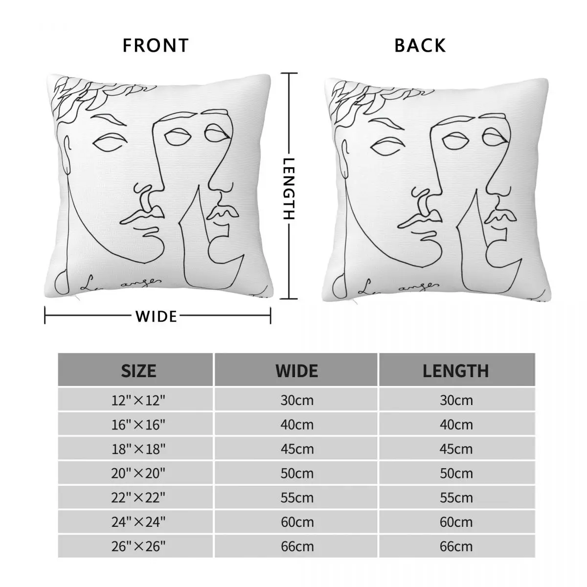 Jean Cocteau Artwork Square Pillowcase Polyester Linen Velvet Printed Zip Decor Room Cushion Cover