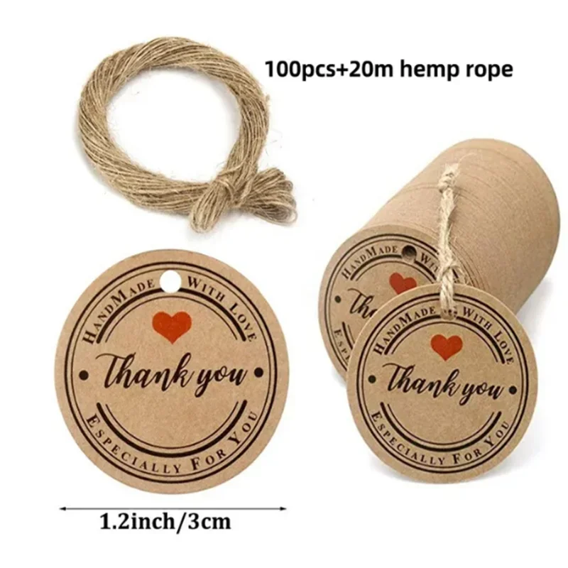 100pcs+20m hemp rope. Thank you for celebrating with us. Handmade tags, gift decorations, blank price tags