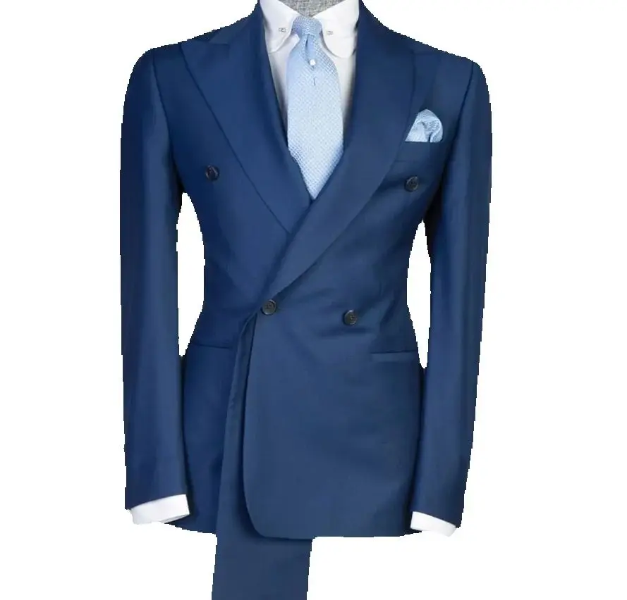 

Man Business Suits Italian Designer Double Breasted Blazers Customized Groom Formal Party Wedding Tuxedos 2 Pieces Jacket Pants