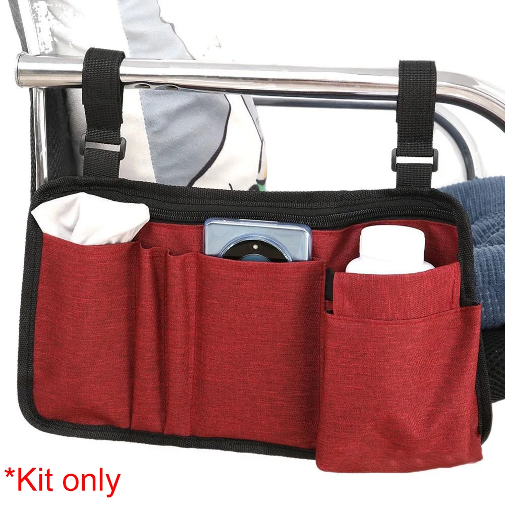 

Daily Use Mobility Assistance Waterproof Organizer Bag Multi-purpose Organizer Bag Armrest Side Bag Fits Most Wheelchairs
