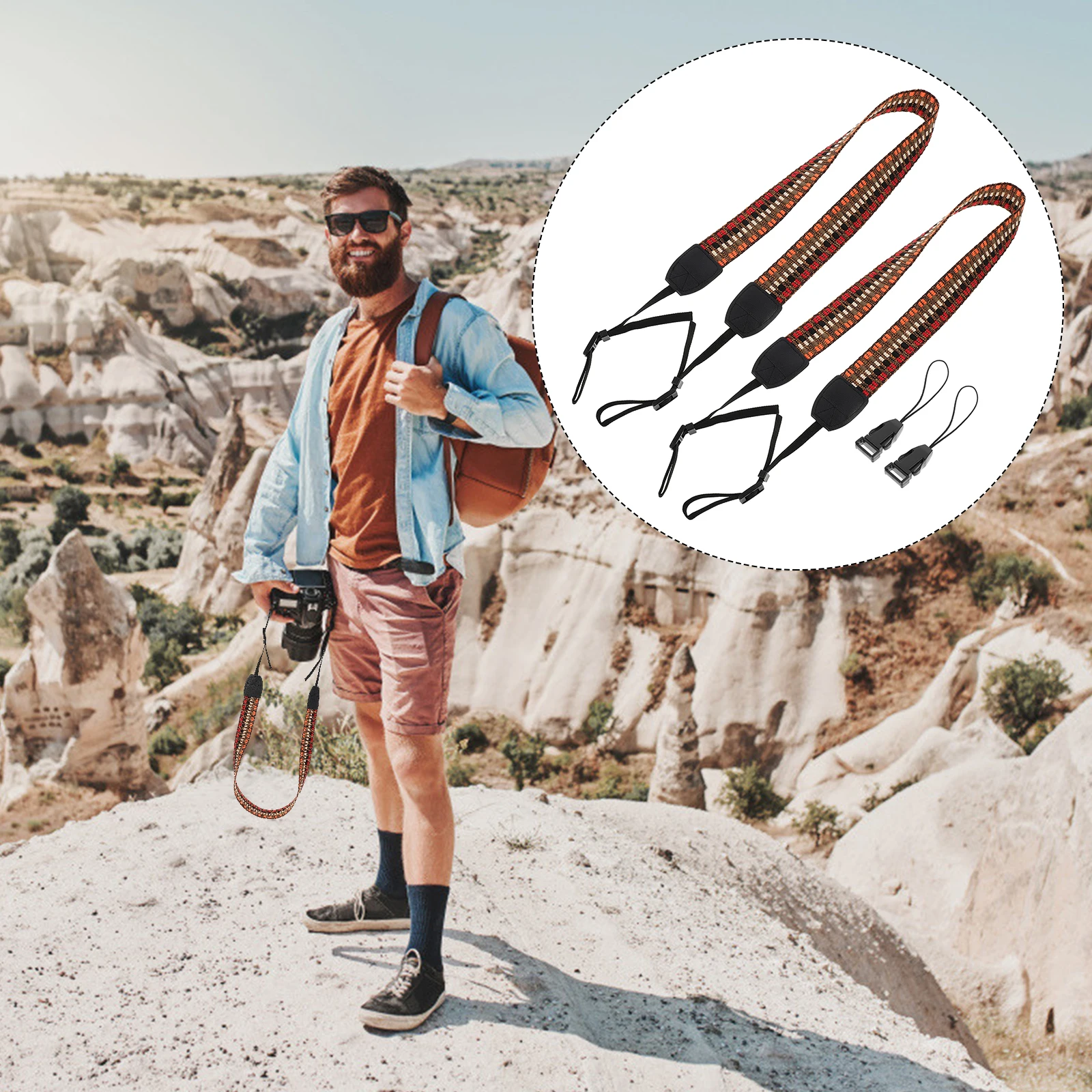 

2 PCS Neck Strip Camera Strap Accessories Replacement Mirrorless Shoulder Belt for Fasten Travel