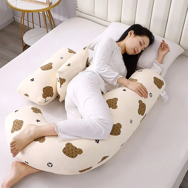 Four Season Cotton Pregnant Women Waist Protection Pillow Side Sleeping Support Pregnancy Pillow Cartoon Style Bedding Supplies