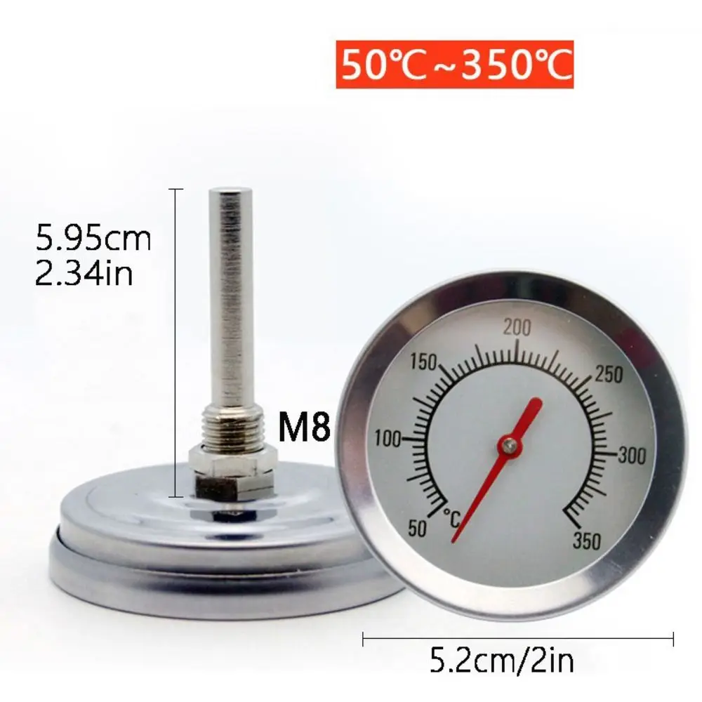 Convenient Large Face BBQ Thermometer Probe Bimetallic Oven Thermometer Gauge 50℃350℃ Grill Thermometer Kitchen