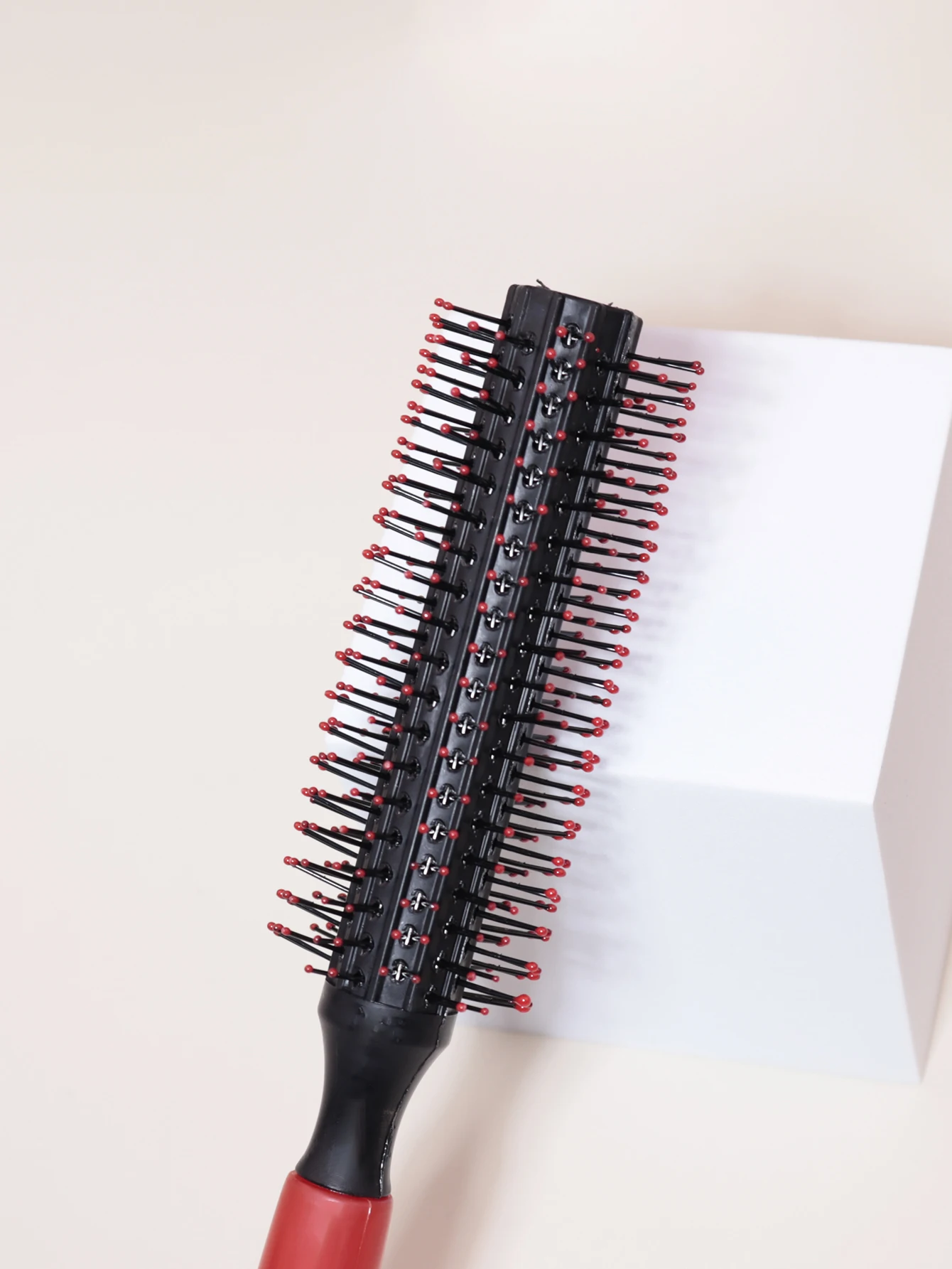 Peine redondo con cerdas cilíndricas antiestáticas profesionales, peine redondo para peinar el cabello rizado, rodillo de dientes de nailon, especial para pelucas de cabello real