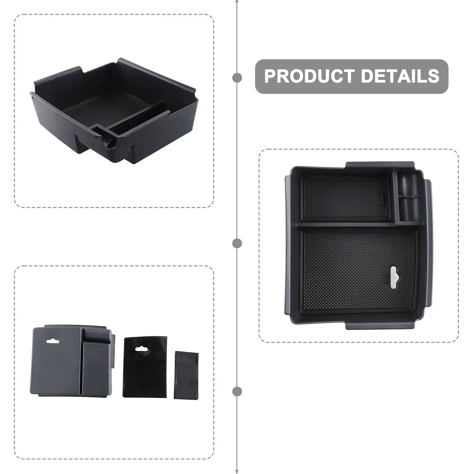 Car Central Console Armrest Storage Box Organizer Phone Holder Tray For SsangYong Musso 2019-2024 Auto Interior Accessories