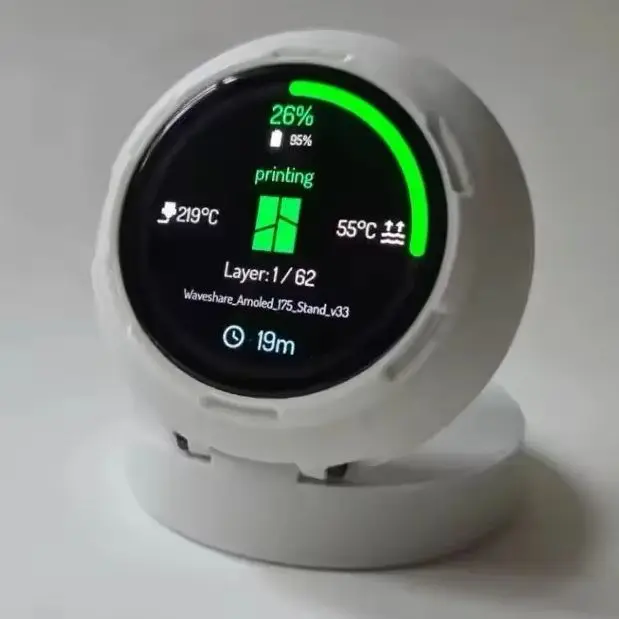 Hot Sale PrintSphere Standalone 3D Printing Status Monitor for Bambu Lab 1.75-inch Screen