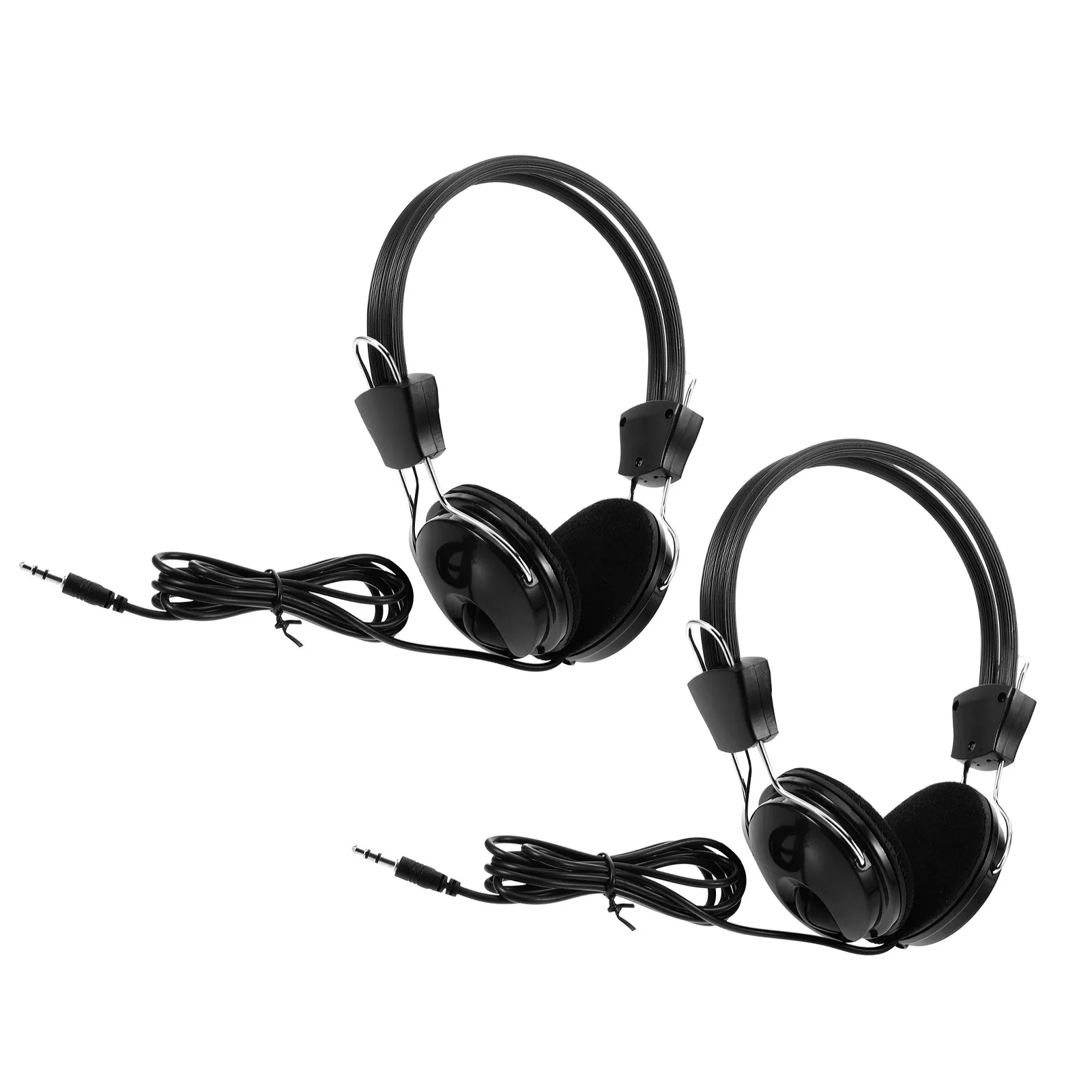 2Pcs Metal Detecting Headphones Wired Over Ear Noise Cancelling Stereo Headset Adjustable Headband Metal Accessories