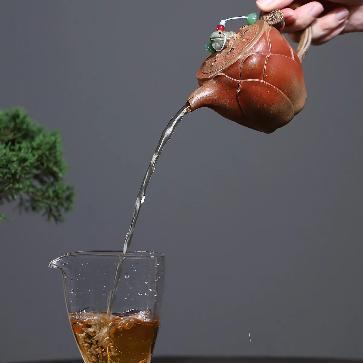 Handmade Yixing Purple Clay Pot Famous Ore Old Segment Mud Flower Maker Seed Literati Pile Ball Hole 200C