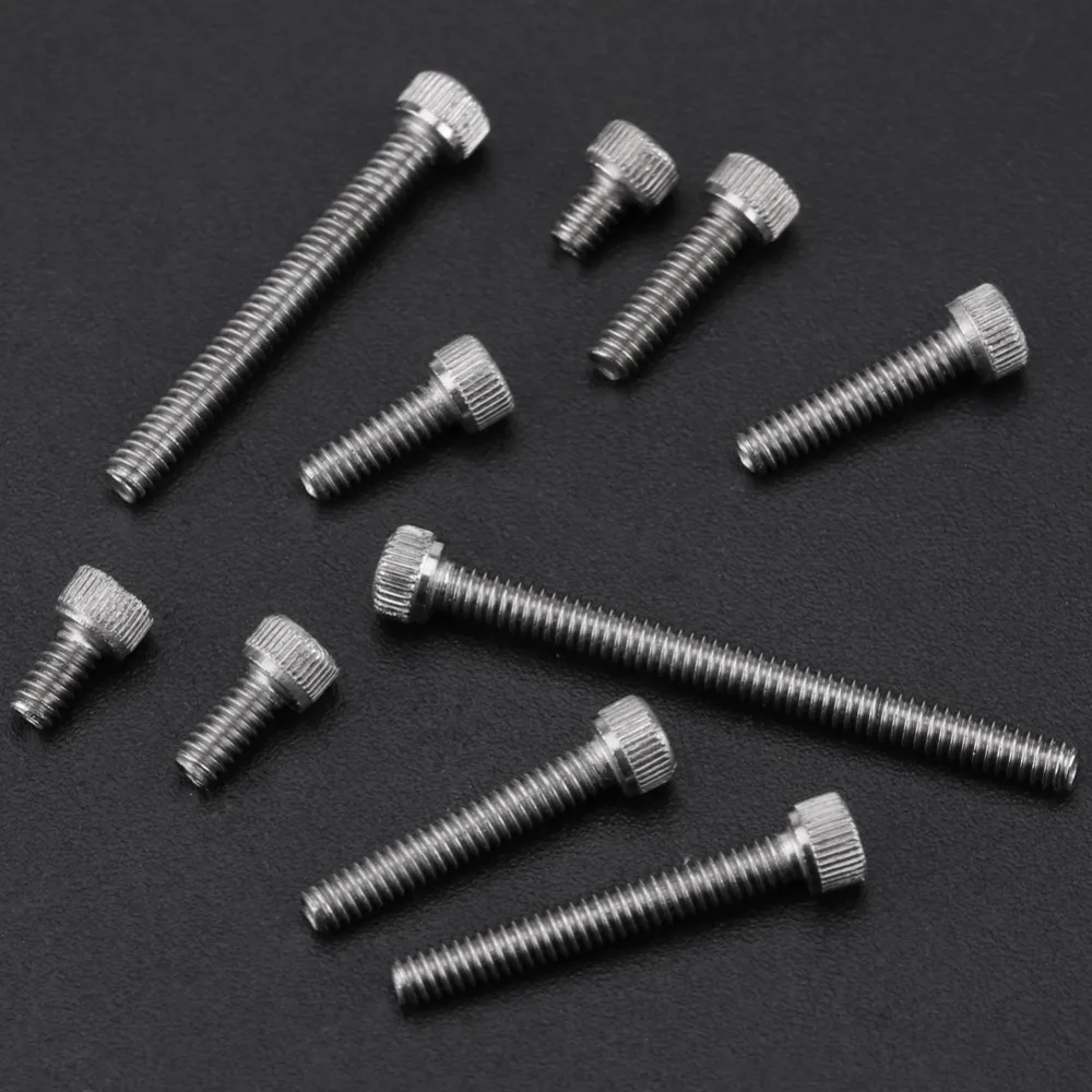150pcs #2-56 UNC Thread Head Cap Screws Stainless Steel Plastic Box Package Pan Head Screws 9 Sizes Assortment