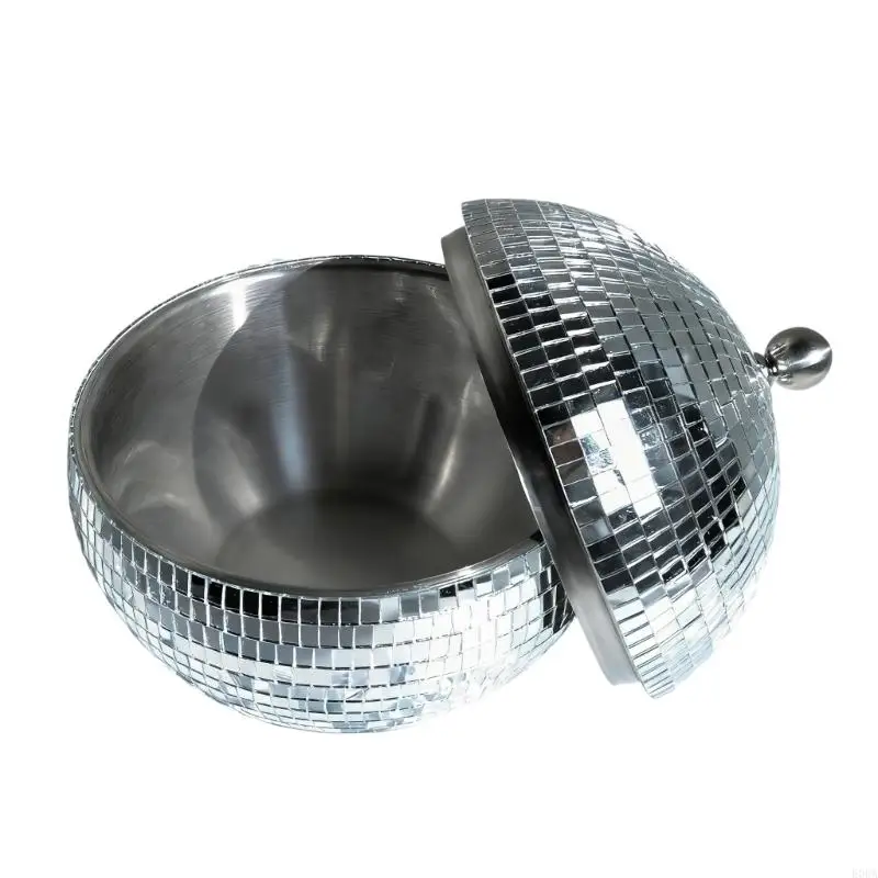 Disco Ball Beverages Coolers Reflective Mirror Ice Buckelt Container For Cocktails Parties Event And Home Kitchens 