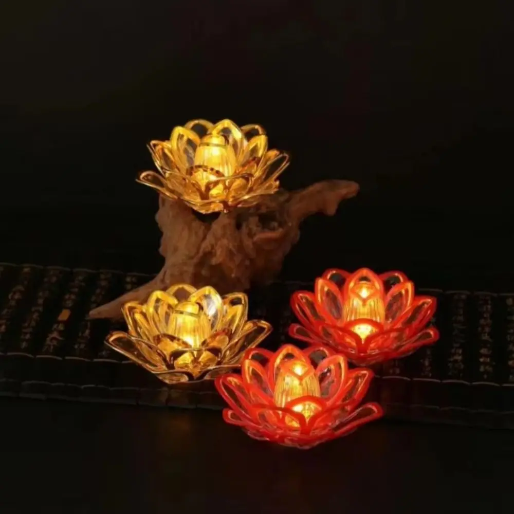 

Realistic Flicker LED Flameless Candle Soft LED Light Source Button Battery Powered LED Lotus Lamp Portable Size