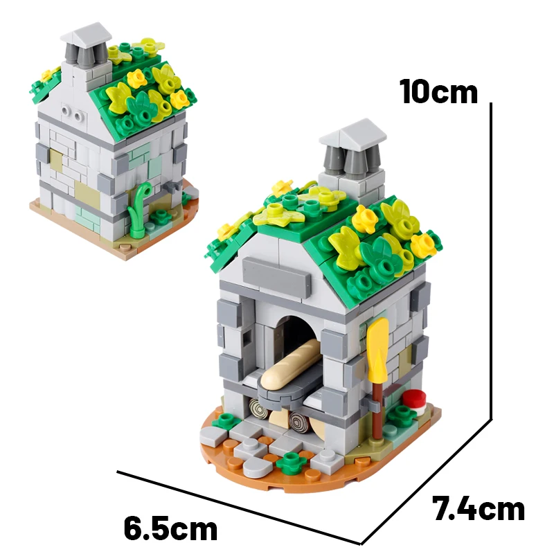 Décennie s de construction MOC pour enfants, série de villes médiévales, jouet de figurines, tableau d'affichage, souche d'arbre, accent d'abeille, piscine trans, cadeau pour enfants, B148