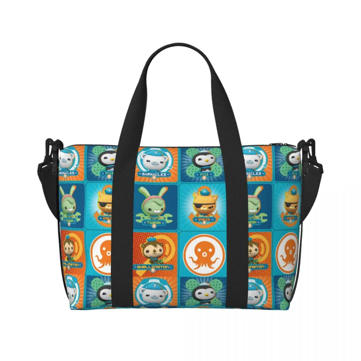 مخصص Octonauts مغامرة الشاطئ حمل حقيبة المرأة مقصورة كبيرة رياضة حقائب السفر الشاطئ