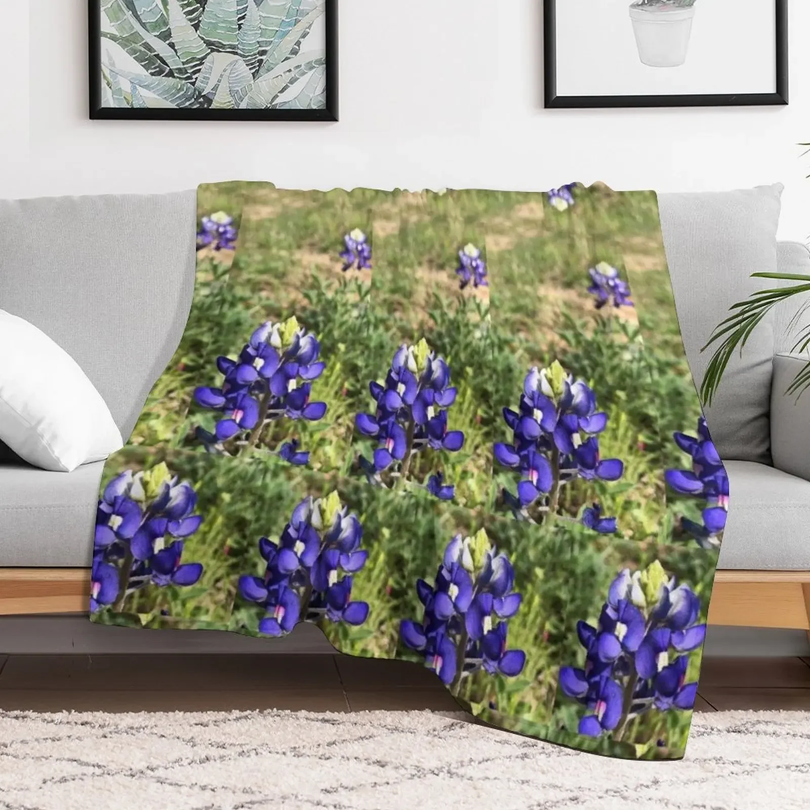 Field of Bluebonnets Throw Blanket sofa bed Decorative Throw halloween Blankets