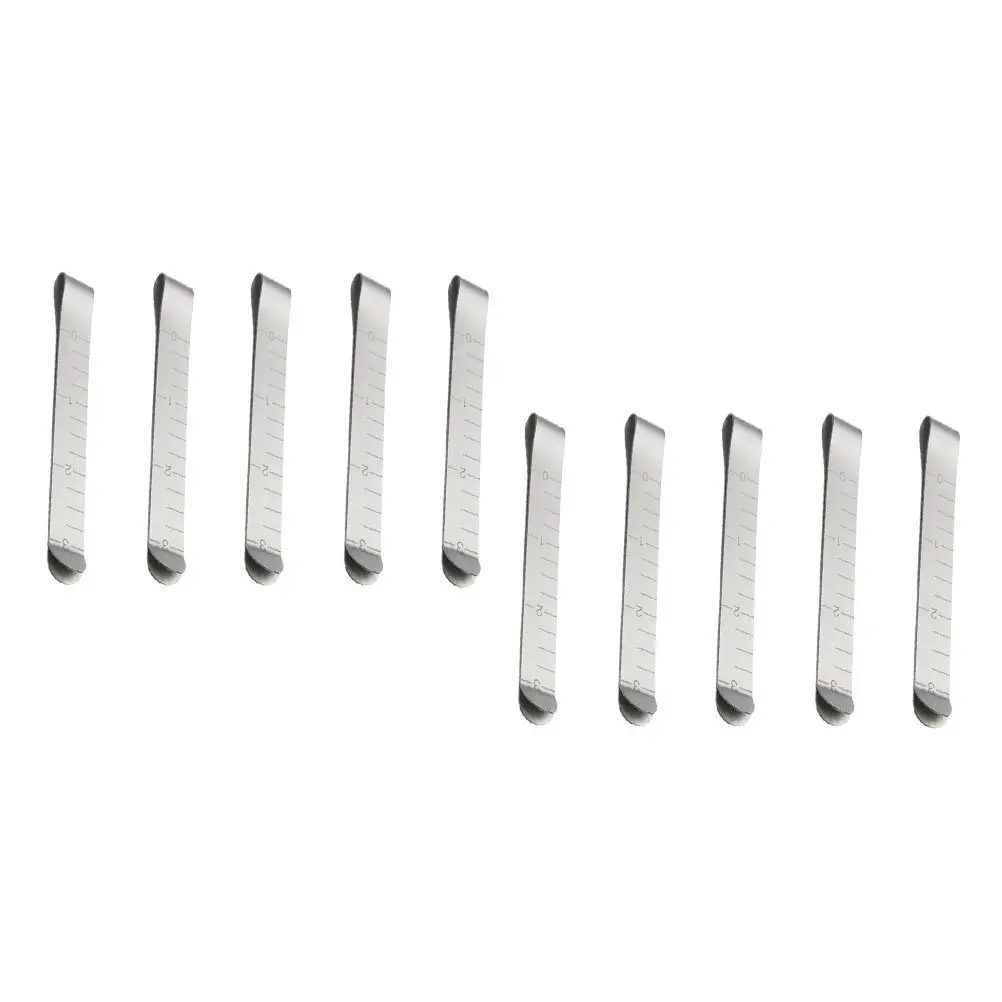10 pcs Hemming Clips Sewing Measurement Ruler Quilting Supplies Non-Slip Fabric Marking Tool For Sewing Projects Metal Pinning