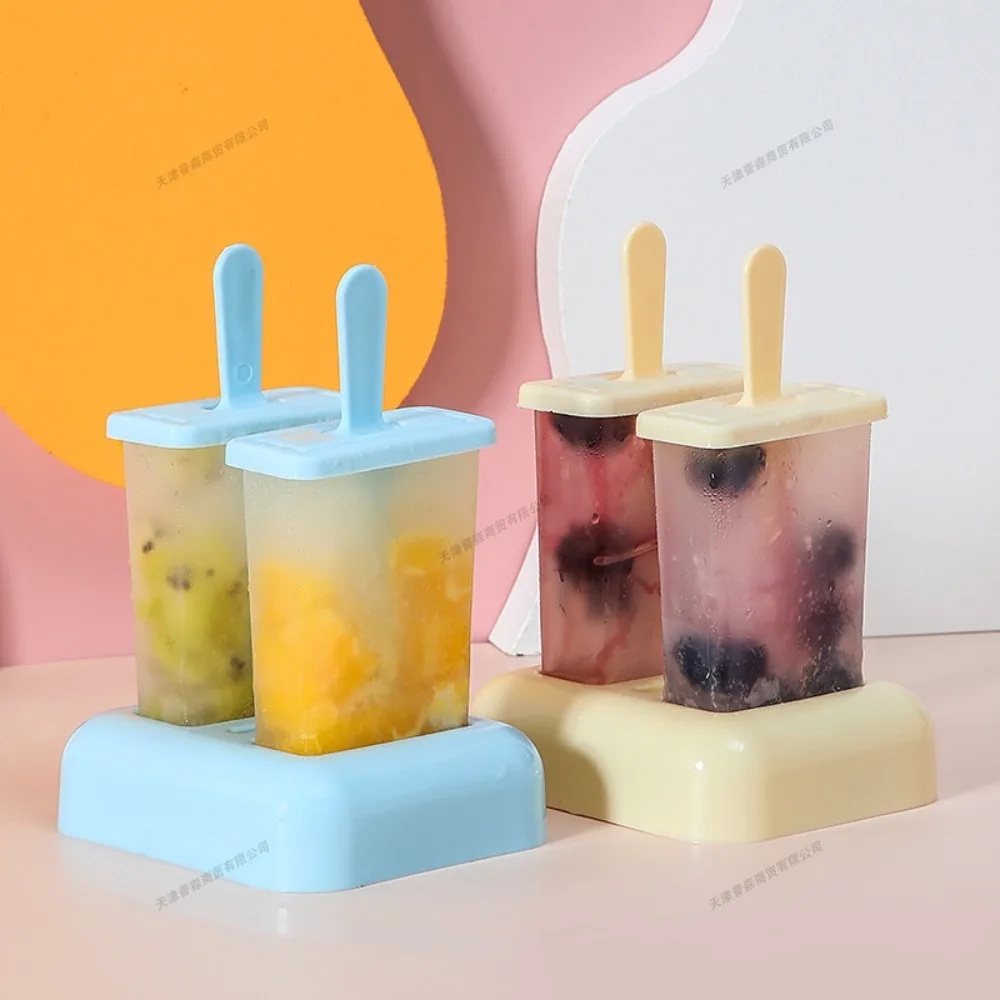 DIY Eis Popsicle Form Hausgemachte Eis Am Stiel Maker Kunststoff Eis Box mit Stick Küche Gadget Eiswürfel Tablett Sommer Dessert Werkzeug