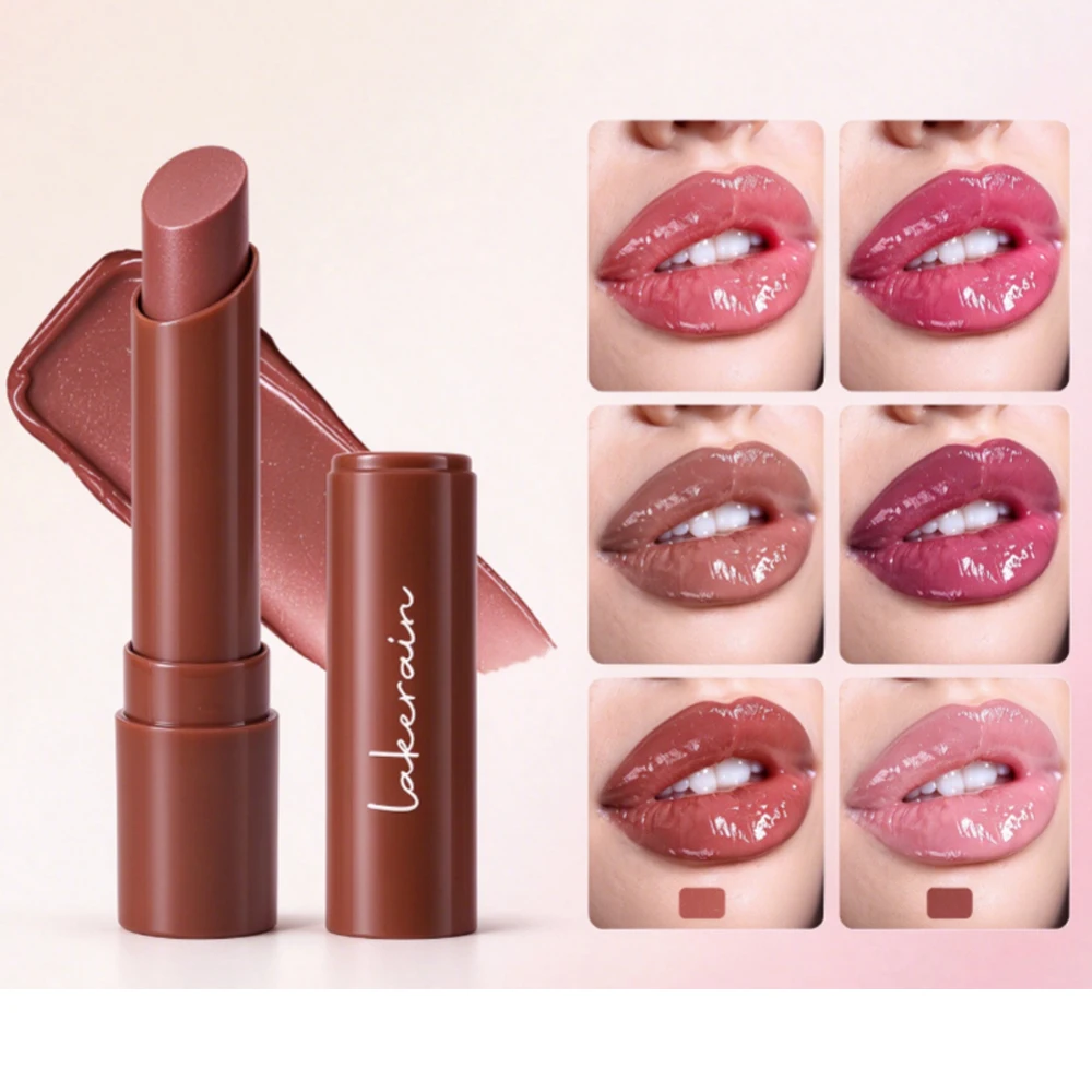 New Solid Shimmer Lip Gloss Stick, Glossy Shimmer Finish, Hydrating Plumping Non-Sticky Lip Makeup, Buildable Color