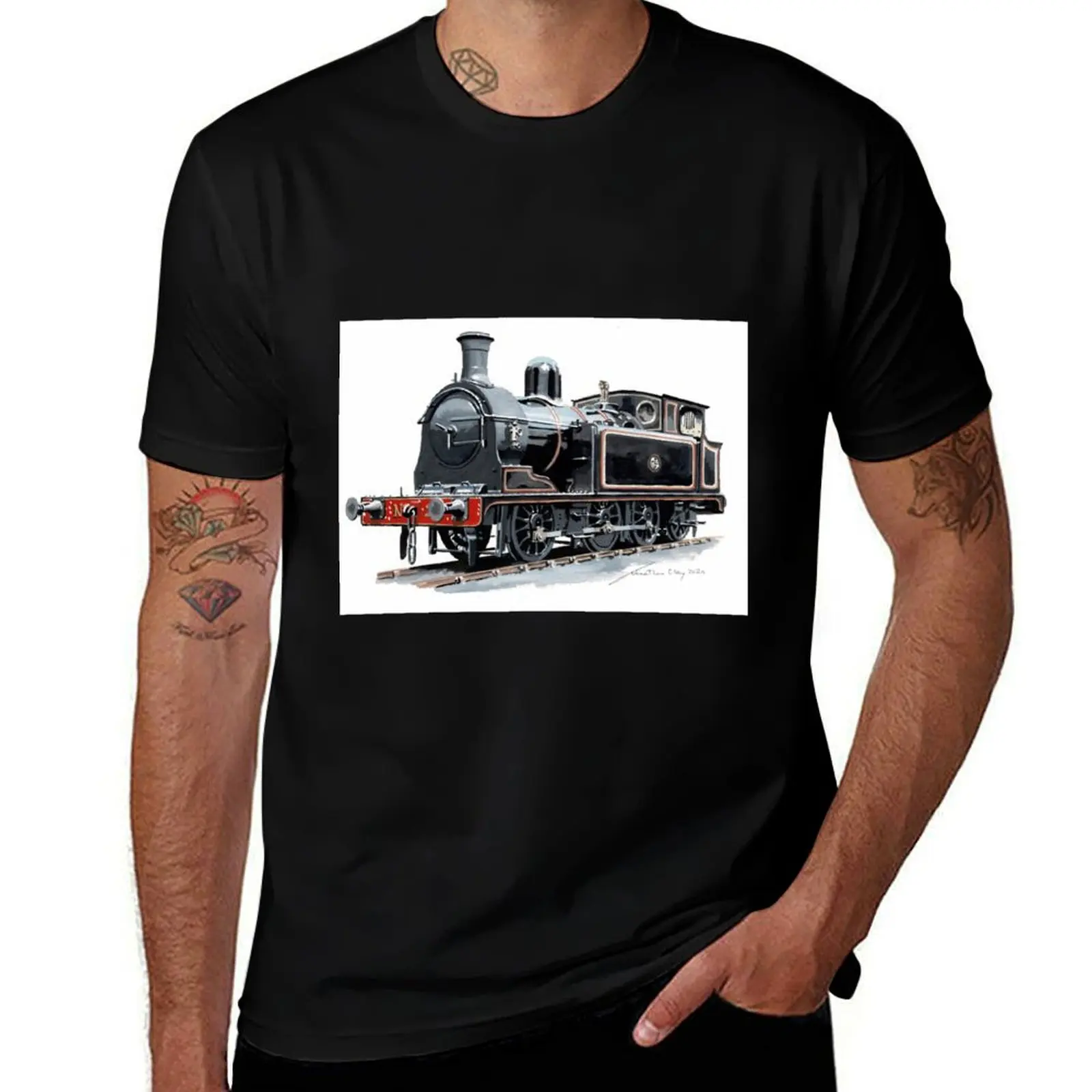 Taff Vale Railway 28 preserved on Gwili Railway T-Shirt man t shirts graphic T-Shirt