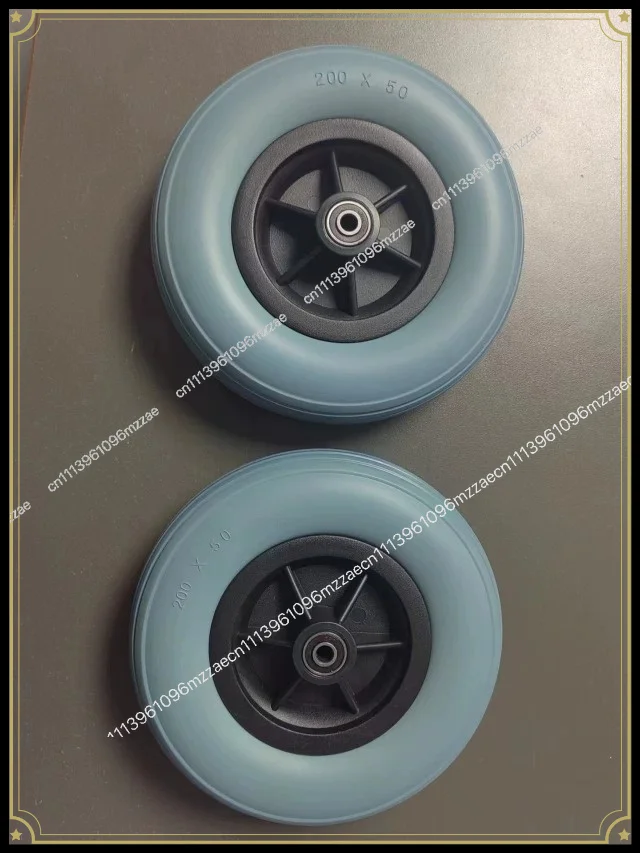 Universal Ordinary Wheelchair 8-inch PU Material Solid Front Small Wheel Wheelchair Accessories Non-slip and Wear-resistant