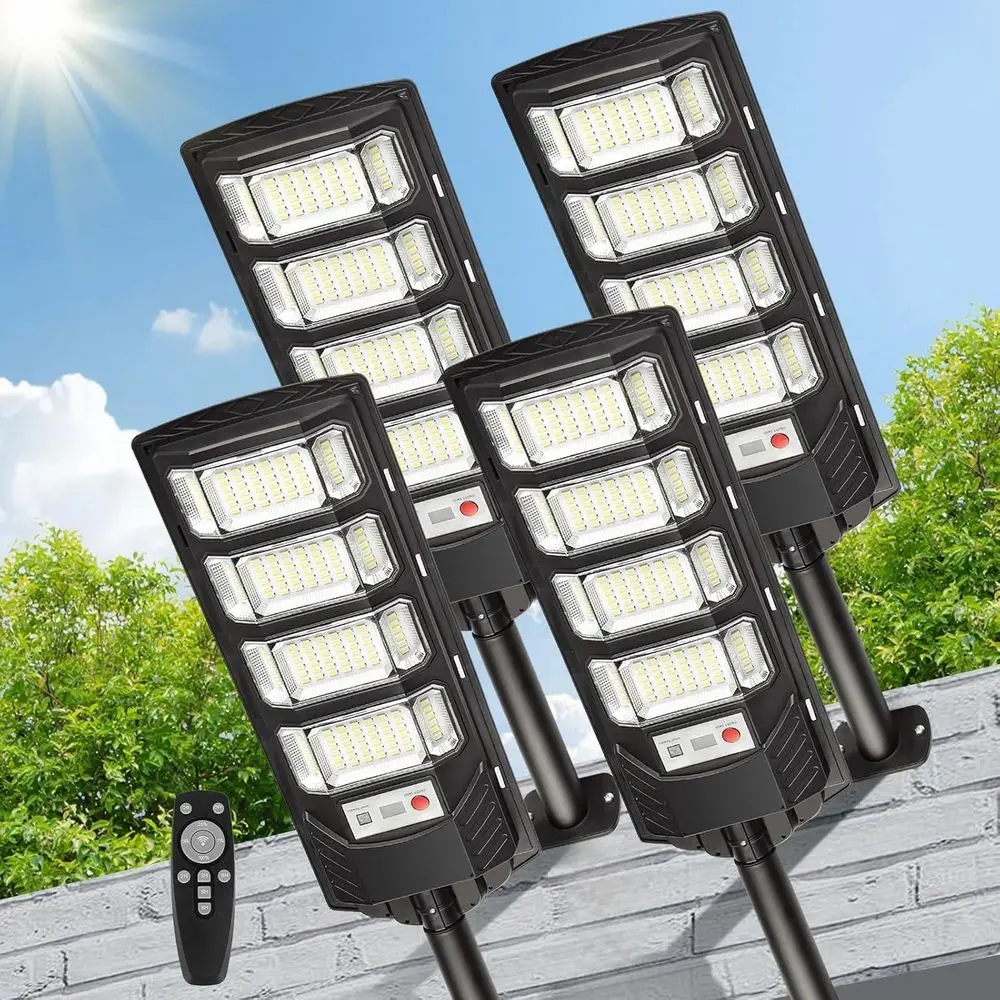 

4 Pack 12000 Lumen r Street Lights Outdoor Waterproo Dusk to Garage, Patio, Garden, Parking Lot