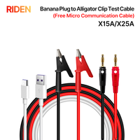 RIDEN X15A X25A Banana Plug to Alligator Clip Test Cable and Nicro Communication Cable for RD6006 RD6012 RD6018 RD6024 output