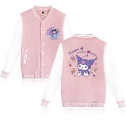 90s Sanrio Kuromi Hoodie Children Baseball Jacket Men Women Sweatshirt Kids Boys Girls Harajuku Jackets Streetwear Coats