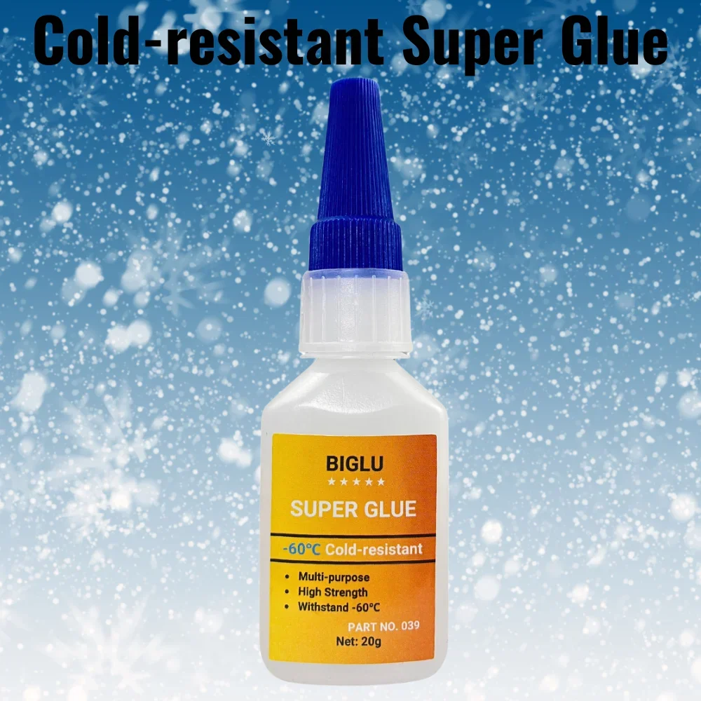 Multi-Purpose Instant Fast Adhesive -65℃ Cold-resistan Strong Liquid Transparent Super Glue 20g