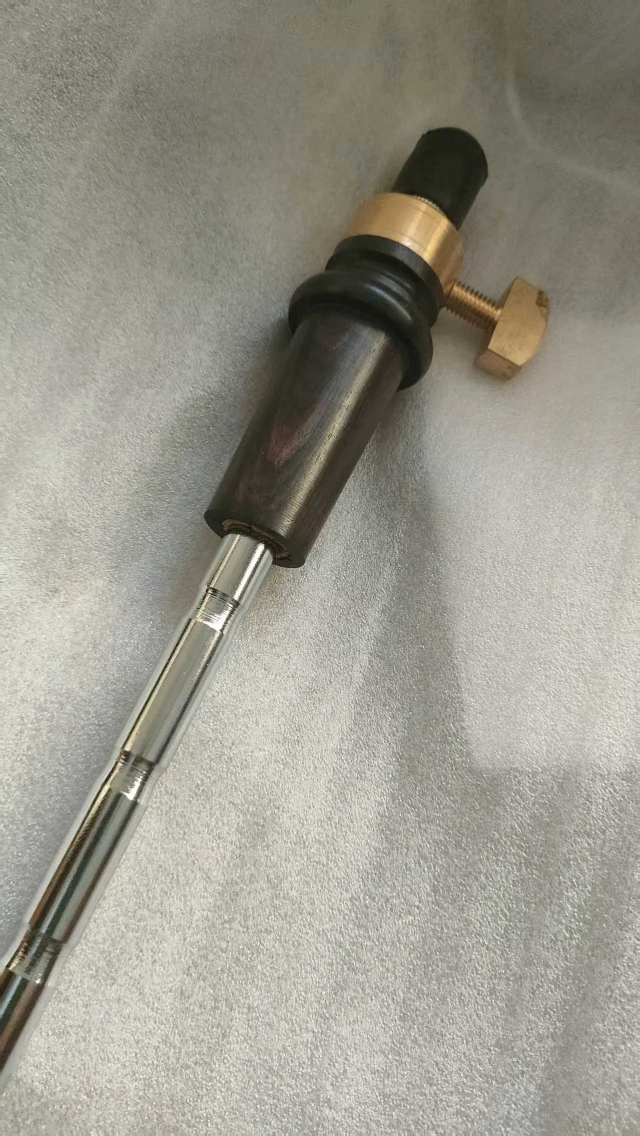 2 PCs Double Bass End Pin 3/4 to 4/4 Ebony With Steel Rod