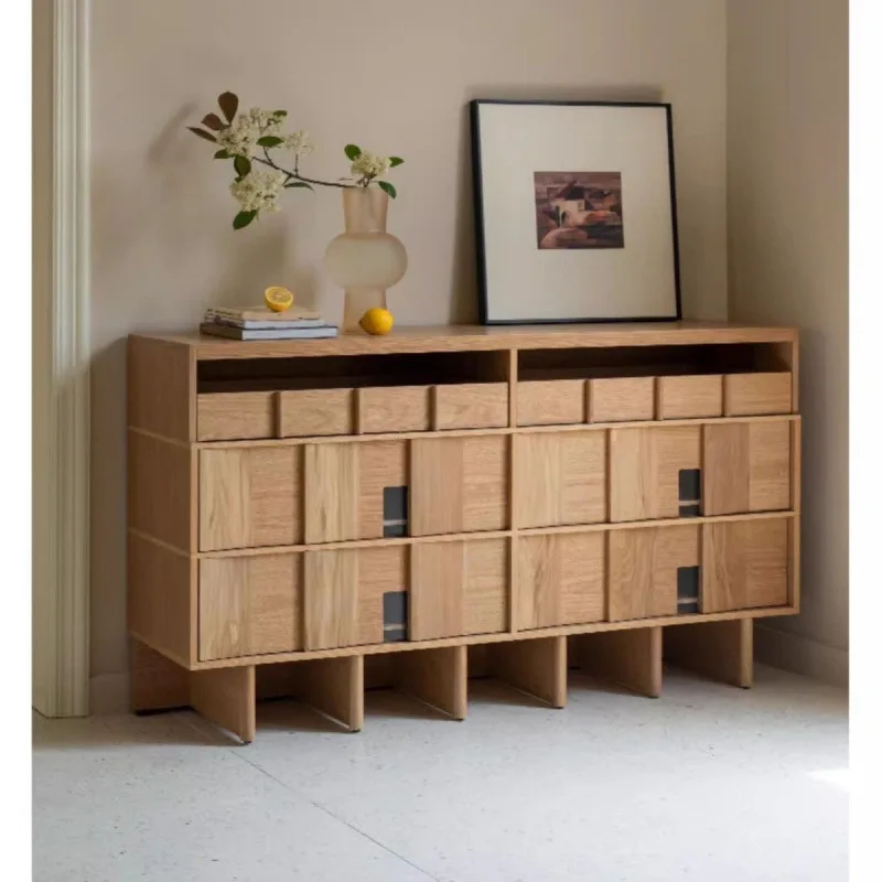 Marseille cabinet, Japanese solid wood six-chest cabinet, light luxury cherry wood storage storage, five-drawer sideboard, multi