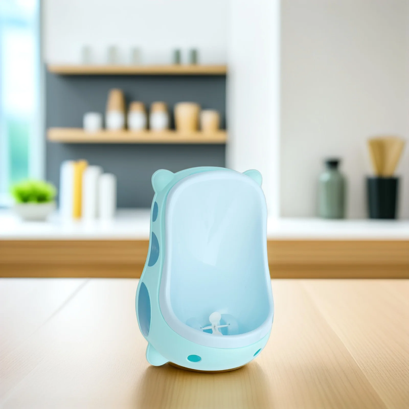 1 قطعة قعادة الأطفال الدائمة الأولاد تبول المدرب السماء الزرقاء مادة متينة سهلة التركيب فصل الأخدود البول