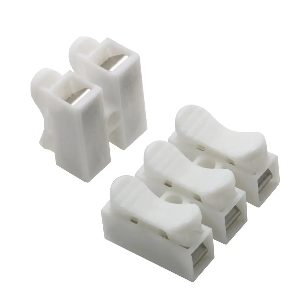 10/50Pcs No Solding Quick 2P 3P Cable Wire Connector No Screw Terminal Block Spring Clamp