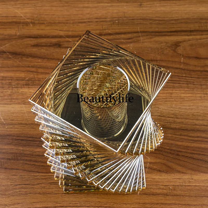 A95 light luxury S-type crystal glass vase living room hotel club soft decoration design ornament flower ware