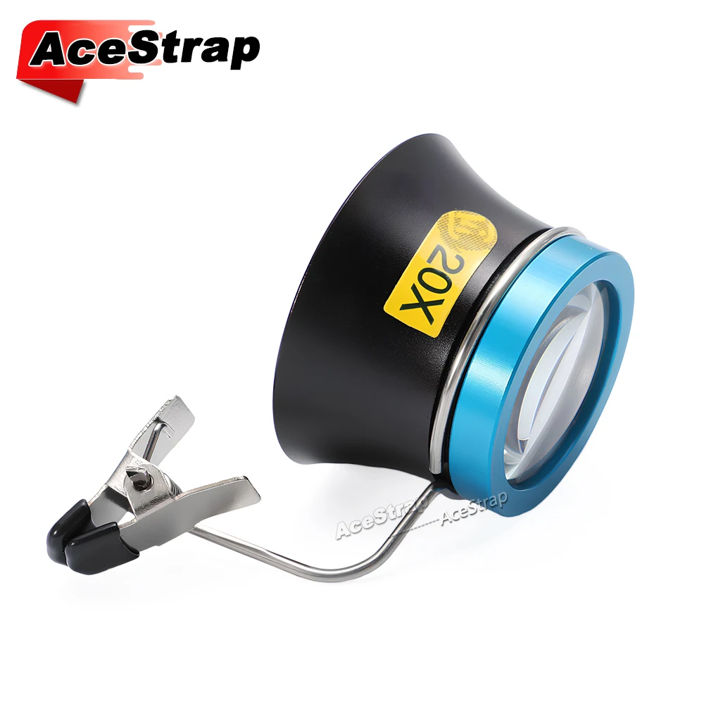 المكبر المحمول 5X 10X 20X ساعة أداة إصلاح النظارات المكبر كليب على لصانعي الساعات أدوات معالجة العدسة