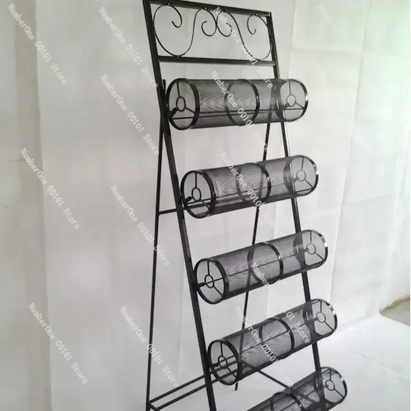 Single Sided 5 Layer Headband Display Rack for Jewelry and Necklace Stall